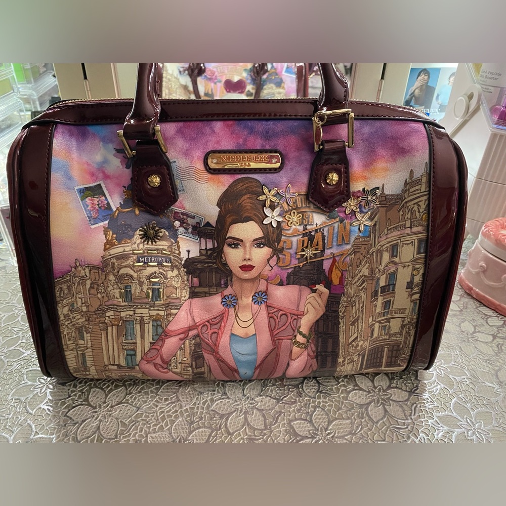 SOLD‼️LIKE NEW‼️ NICOLE LEE "WELCOME TO SPAIN" BOSTON BAG